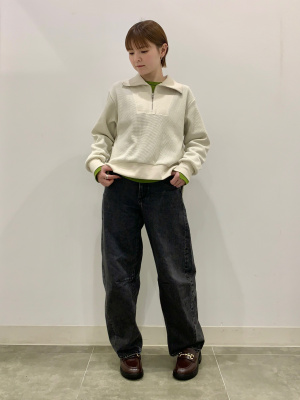 GU公式 | ワッフルハーフジッププルオーバー(長袖)RS+E