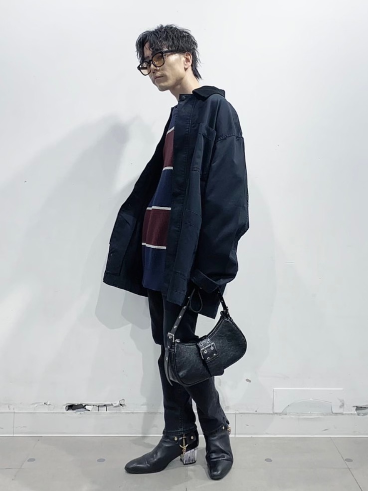 ジップポケットシャツ UNDERCOVER、コーデュロイバギーパンツ(丈標準