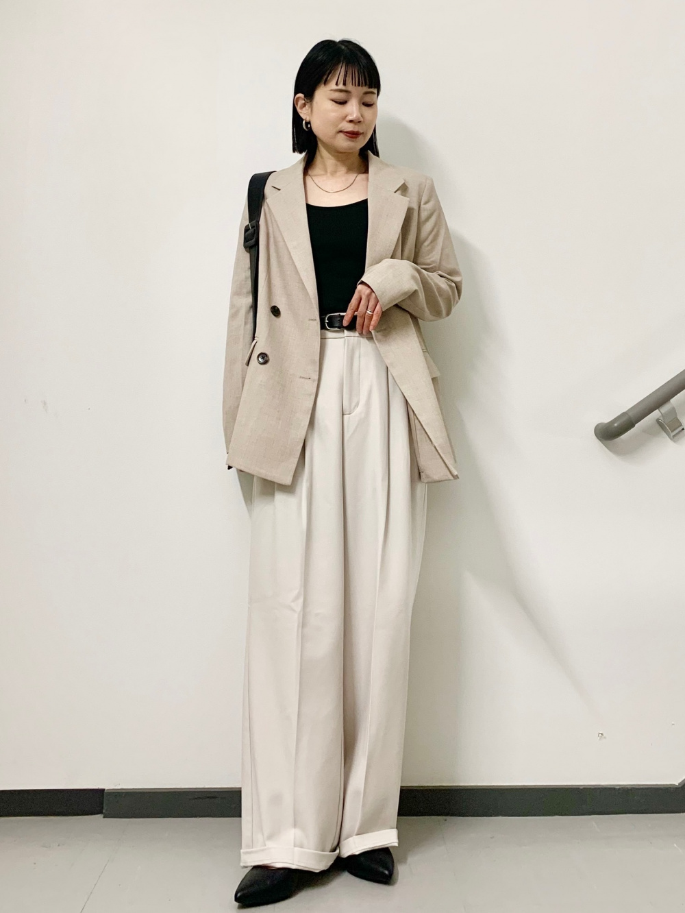 ドレープドットシャツZ+E、タックワイドパンツ(丈標準70.0～74.0