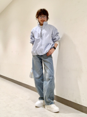 GU公式 | バレルレッグジーンズ+EC(丈長め80.0cm)