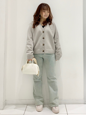 GU公式 | スポンジニットVネックカーディガン