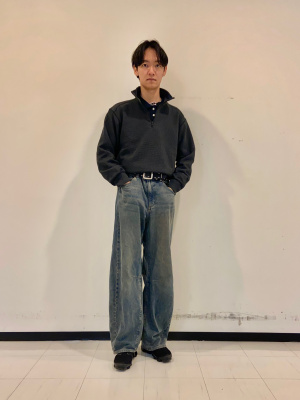GU公式 | バレルレッグジーンズB+EC(丈短め68.0cm)(セットアップ GU公式 | バレルレッグジーンズB+EC(丈短め68.0cm)(セットアップ