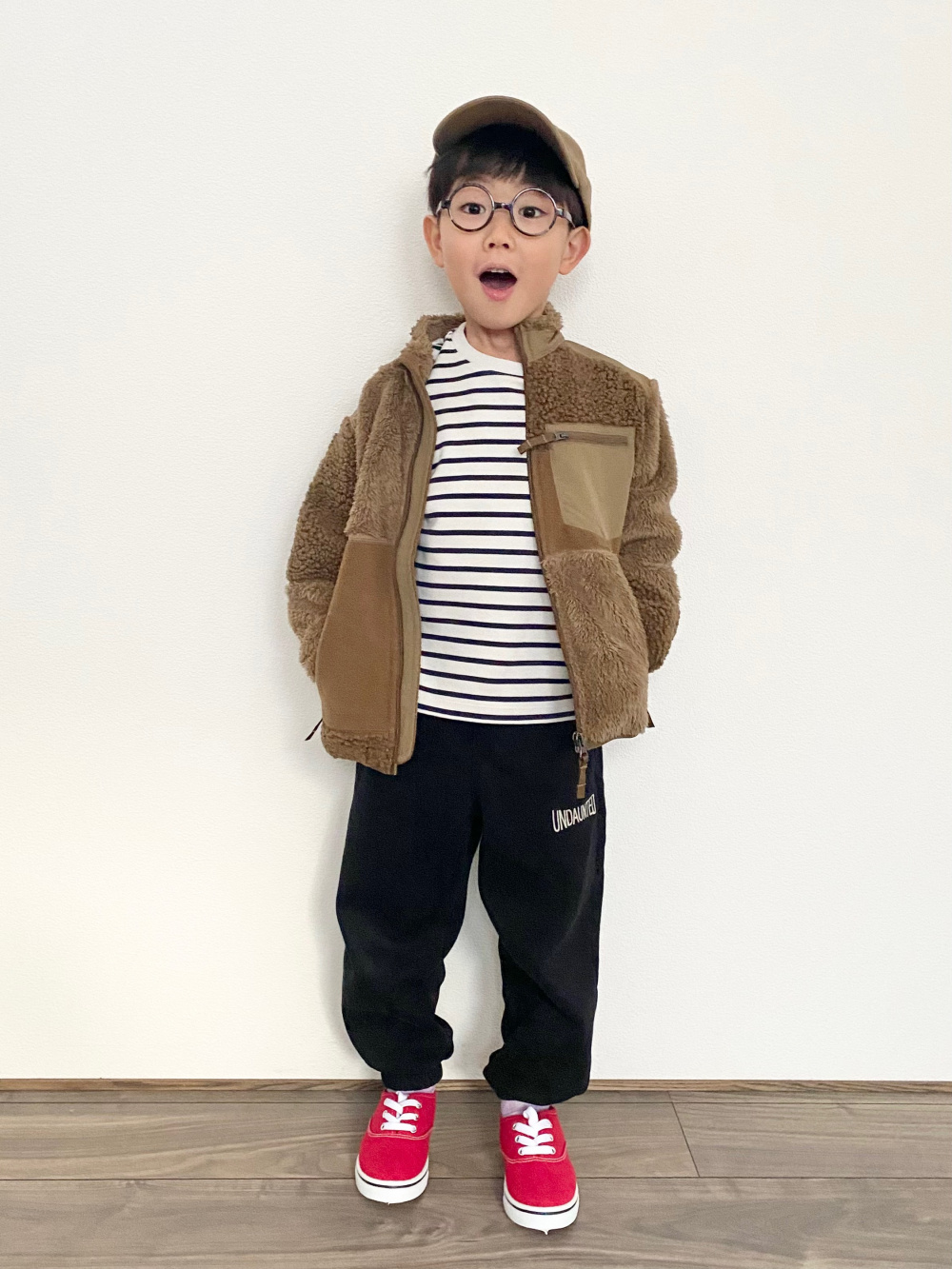 KIDS(男女兼用)ヘビーウェイトスウェットハーフジッププル