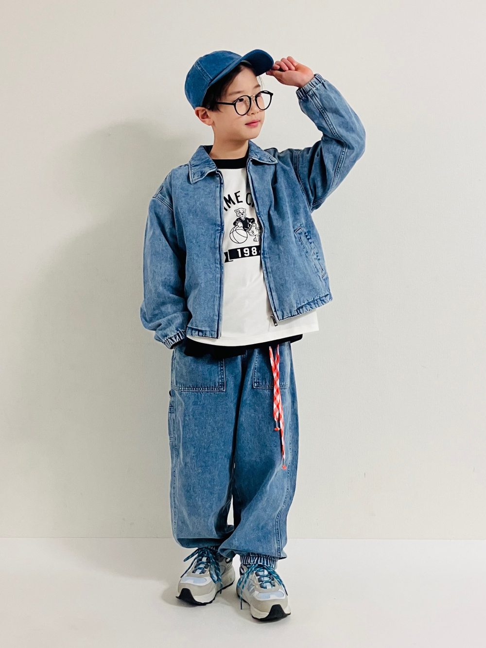 KIDS(男女兼用)デニムジップアップジャケット、KIDS(男女兼用