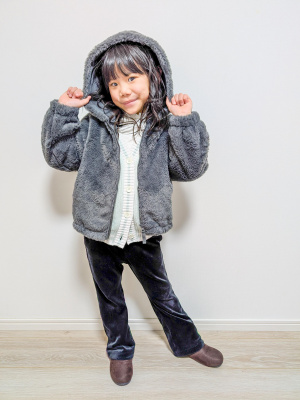 ジャケット・アウター SD GU公式 | GIRLSファーリーフーディパーカ