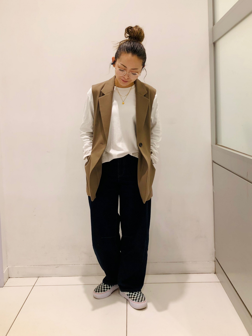 テーラードベストZ」の着用コーディネート| ジーユー