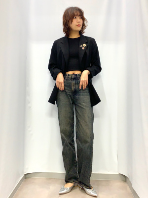 GU公式 | バギージーンズ+EC(丈長め80.0cm)