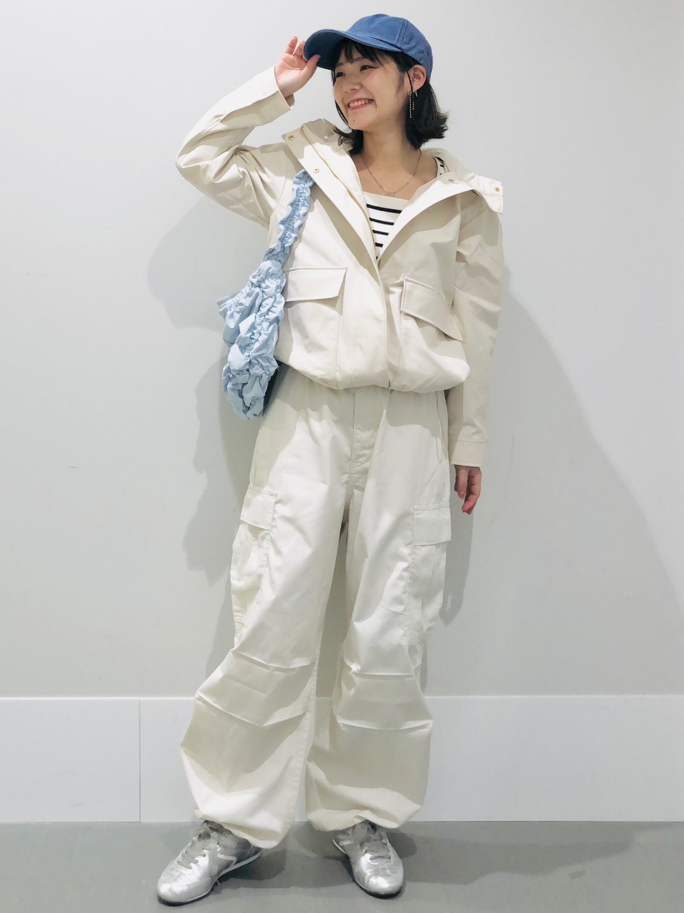 デニムフーディブルゾンNT+E、コンバーチブルワイドカーゴパンツ