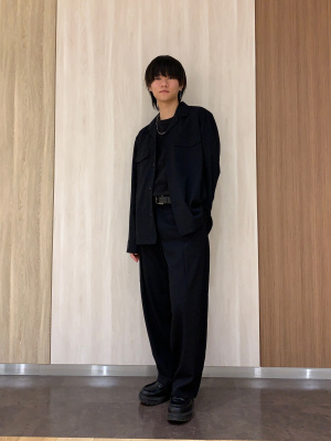 yonfa オーガンジーダブルシャツ ホワイト