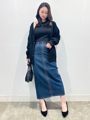 GU公式 | デニムジップナロースカート