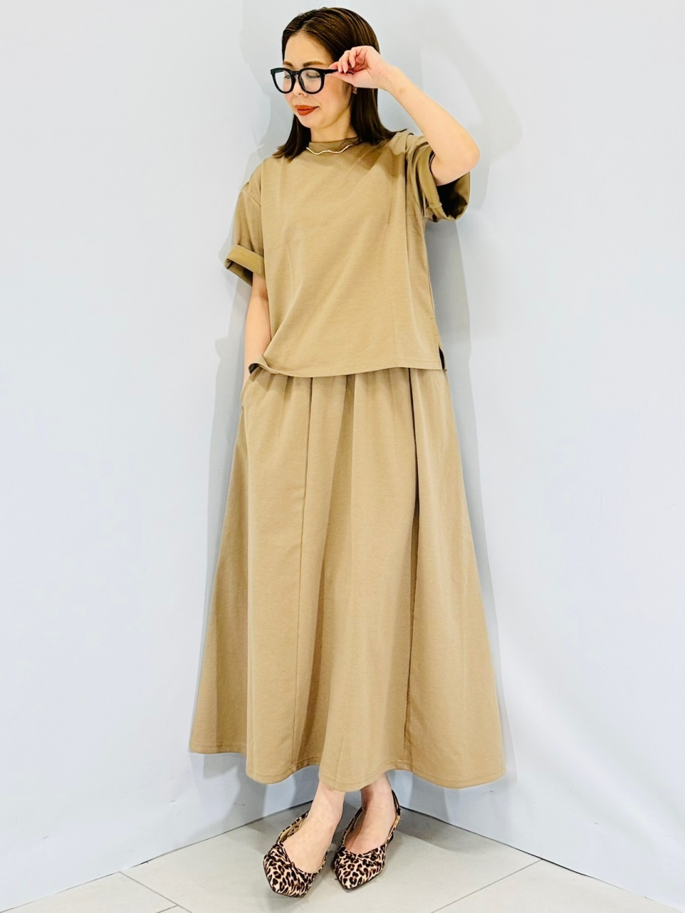 UVカットクロップドカーディガン(長袖)、ドライワイドT(5分袖 UVカットクロップドカーディガン(長袖)、ドライワイドT(5分袖