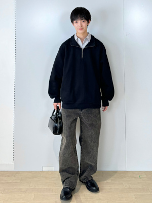 GU公式 | ヘビーウェイトスウェットハーフジッププルオーバー