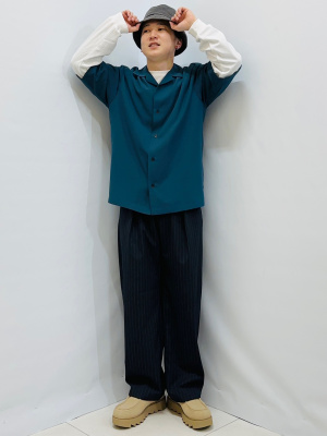 GU公式 | バレルレッグスラックス(柄)