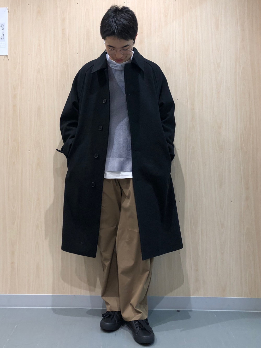 GU コージーメルトン　バルマカーンコート　ブラック　M 新品 GU公式 | コージーメルトンバルマカーンコート