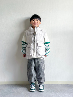 かとはる GU公式 | KIDS(男女兼用)ヒートパデッドコンバーチブルブルゾン