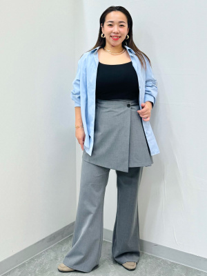 GU公式 | コットンブレンドクロップドスクエアネックタンク