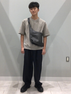 【完売】GU 新品バレルレッグスラックス(がら) Sサイズ GU公式 | バレルレッグスラックス(柄)