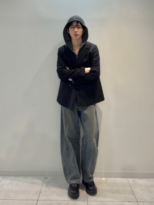 coor リブニットダブルジップフーディ coor リブニットダブルジップフーディ