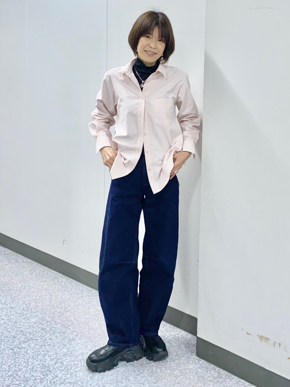 GU公式 | バレルレッグジーンズA+EC(丈長め81.0cm)(セットアップ