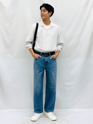 GU公式 | バギージーンズ(丈標準72.0cm)(セットアップ可能)