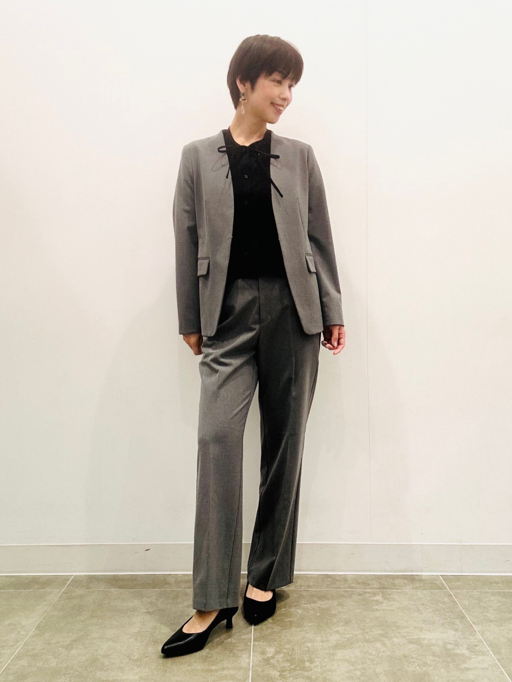 未使用 GU ウォッシャブル ジャケット パンツ セットアップ