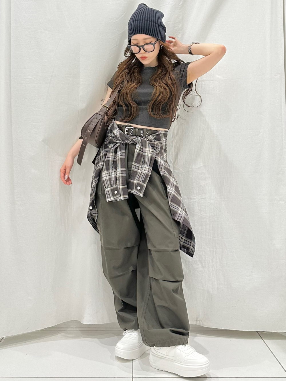 【MODERNIF】Tei Hound Check Shirt Honor The Gift Houndstooth Shirt / Navy – Livestock