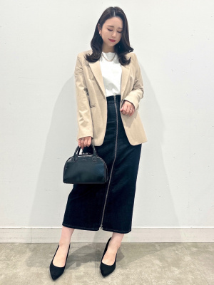 さんさん GU公式 | デニムジップナロースカート