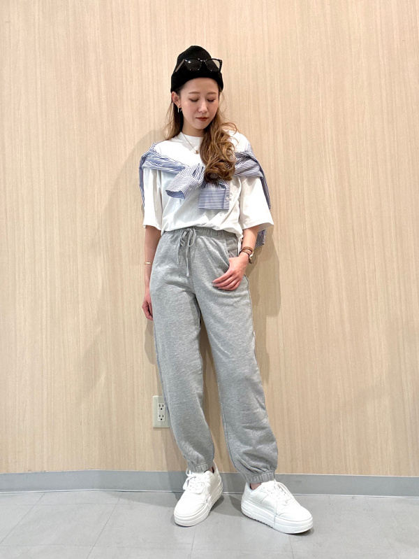 argue DRYCOTTONPLANE SWEAT パンツフーディTシャツ４点 スウェットジョガーパンツ、ドライワイドT(5分袖)のコーディネート