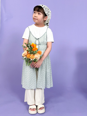 GU公式 | GIRLSリブプルオンワイドパンツ(セットアップ可能)