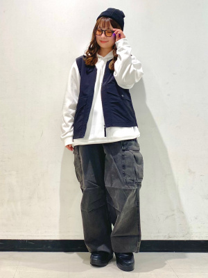 GU公式 | デニムスーパーワイドカーゴパンツ(セットアップ可能)