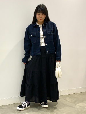 GU公式 | ポインテールフラワープリントT