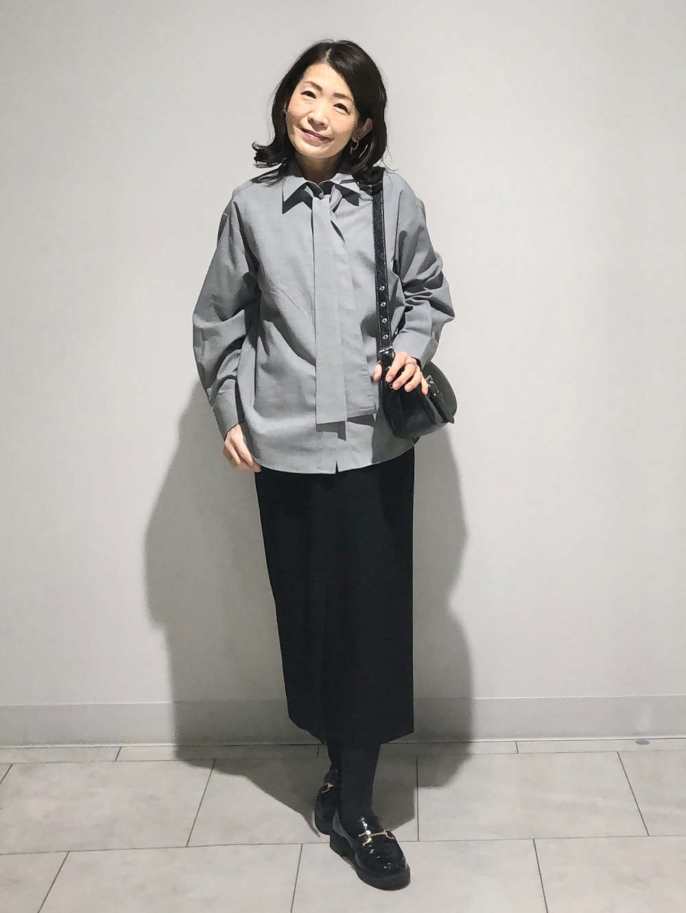 Slit Narrow Skirt/Z+EC、Half Zip Sweat Look T-Shirt/HalfSlv/Q
