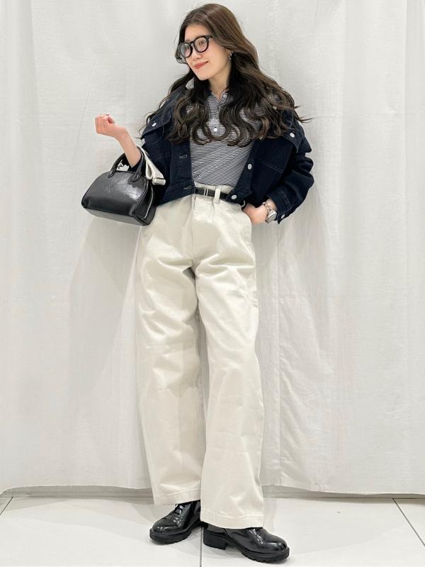 An outfit using 2 Piece Bustier And Shirt Set and Bowling Bag｜GU US