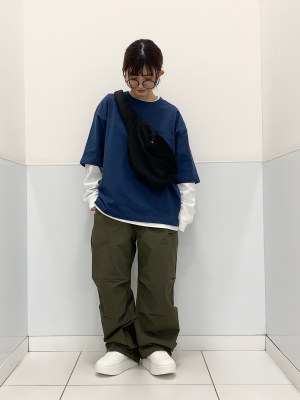 GU公式 | ナイロンジップパラシュートパンツ