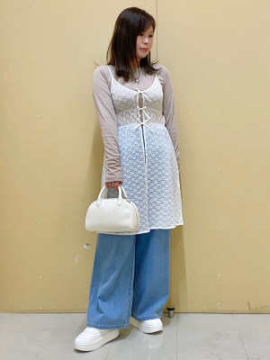 あいまなママ　ご確認ページ GU公式 | ソフトリブクルーネックT(長袖)