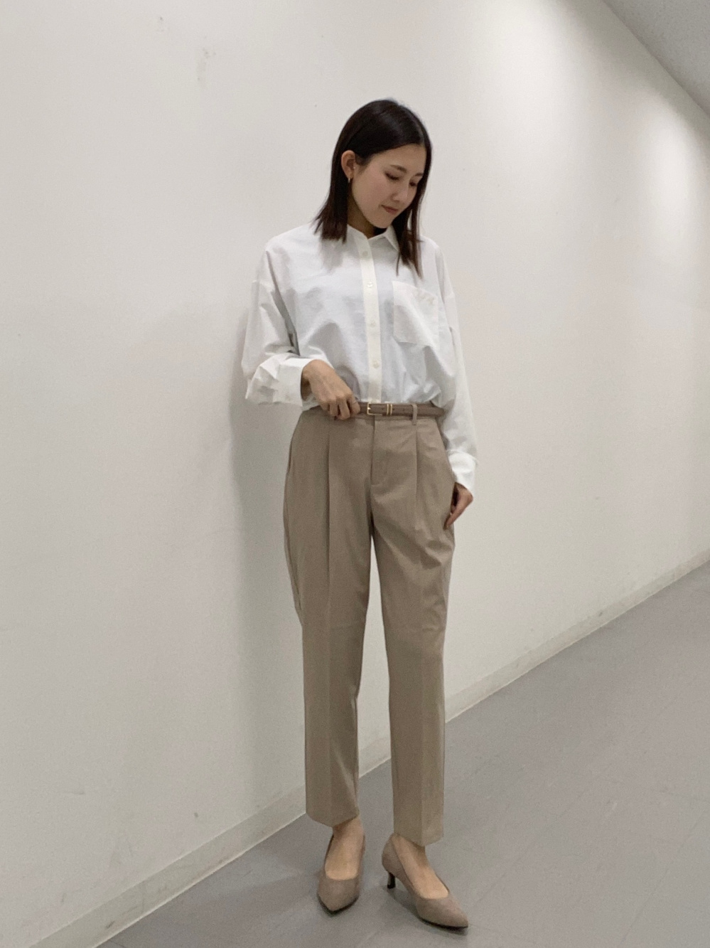 ドルマンスリーブシャツ(オーバーサイズ)NTQ+E、ウォッシャブル