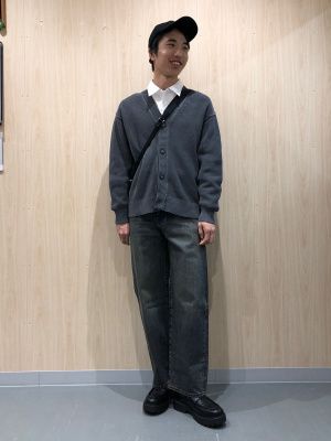 ユリ⭐︎様 GU公式 | ウォッシュドリブVネックカーディガン