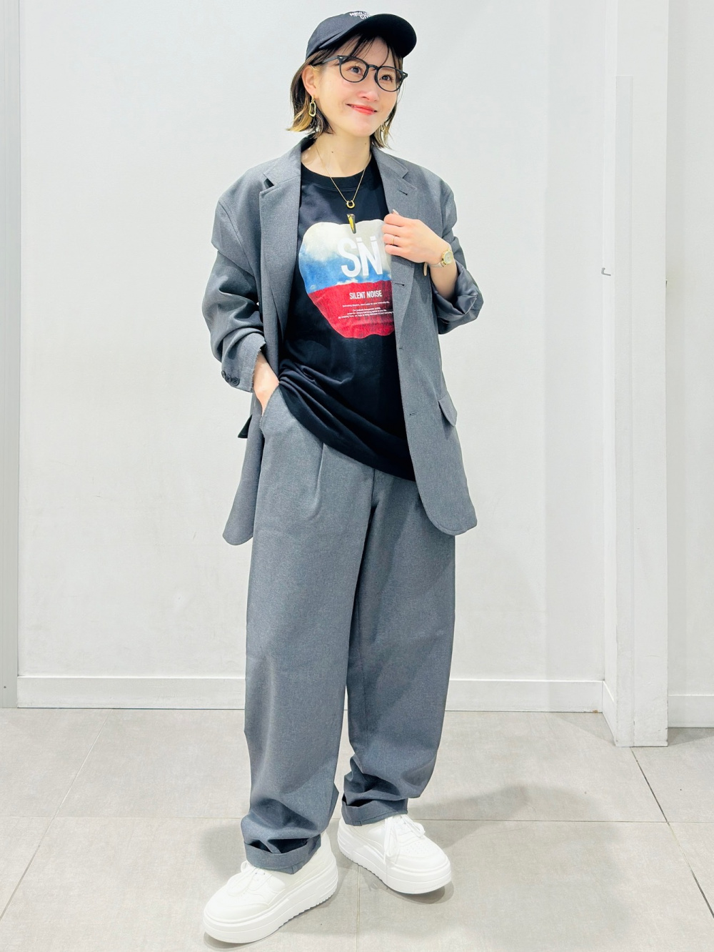 スウェT(5分袖) UNDERCOVER、ワイドテーパードパンツ UNDERCOVER スウェT(5分袖) UNDERCOVER、ワイドテーパードパンツ UNDERCOVER