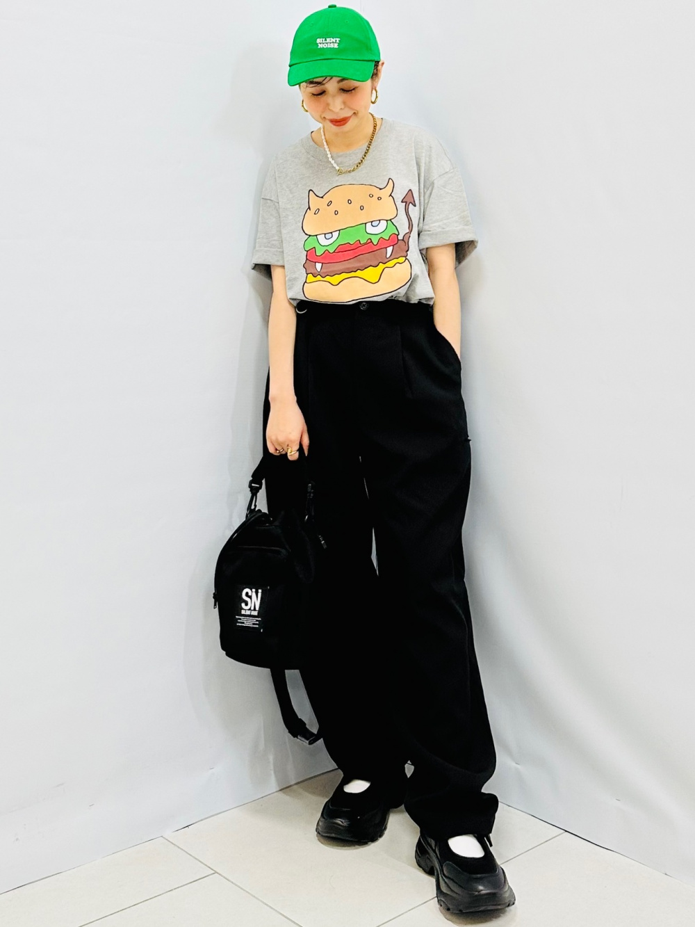 グラフィックT(5分袖) UNDERCOVER 3、ワイドテーパードパンツ