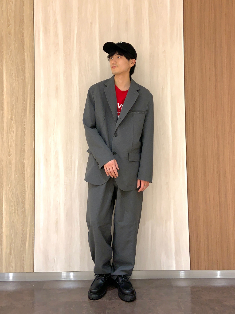 オーバーサイズジャケット UNDERCOVER、テクスチャーシャツ(5分