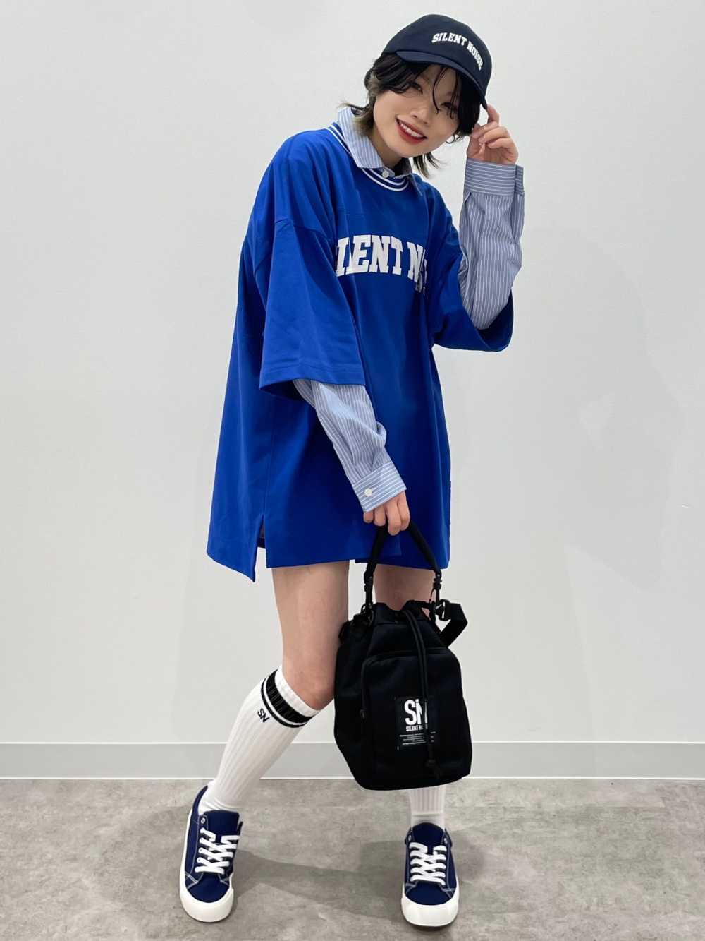 ボクシーT(5分袖)(オーバーサイズ)、デニムボクシーワークシャツ ボクシーT(5分袖)(オーバーサイズ)、デニムボクシーワークシャツ