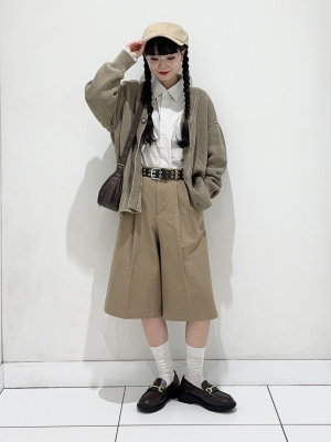 GU公式 | ウォッシュドリブVネックカーディガン