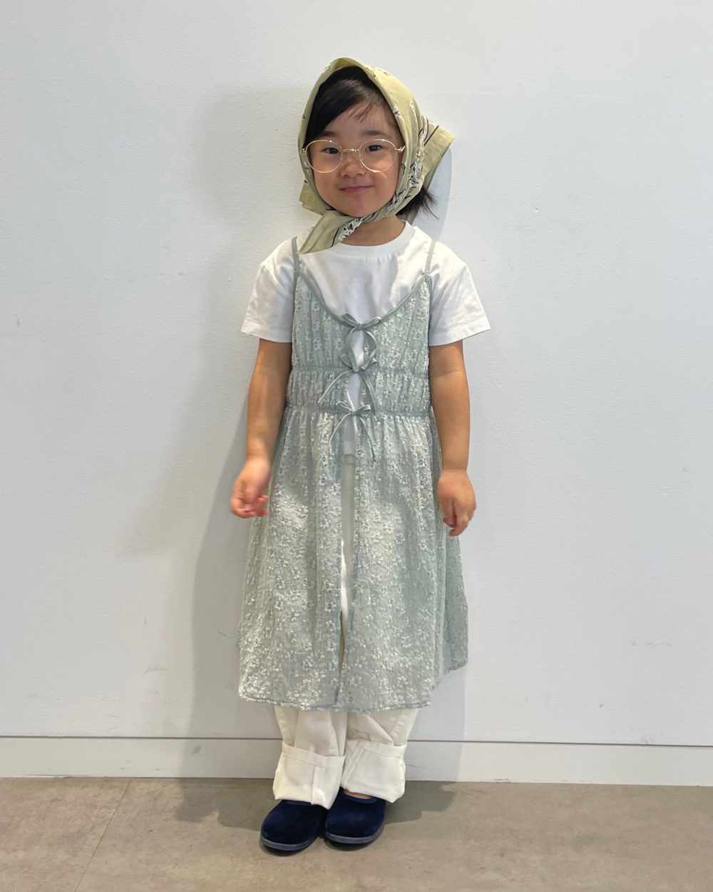 GIRLSレースキャミソールセットT、KIDS(男女兼用) デニム