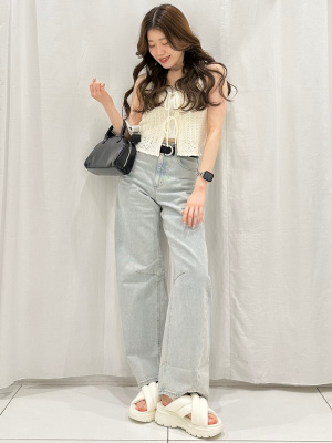 GU公式 | 透かし編みニットジレ