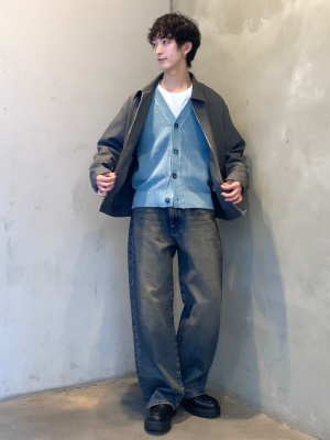 GU公式 | ウォッシュドリブVネックカーディガン