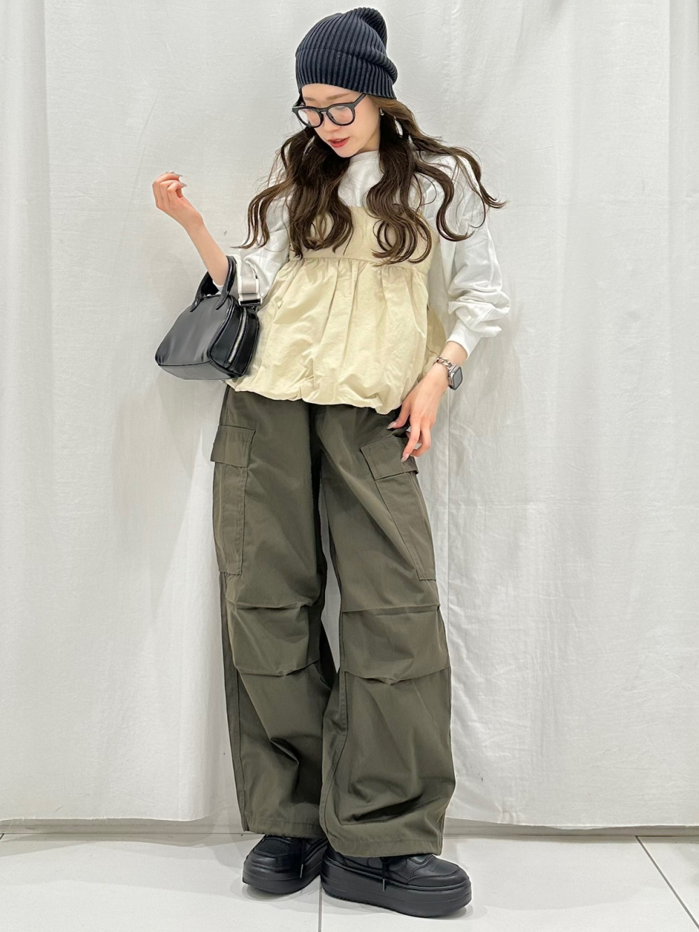 トップス machapp igi tシャツ GLITTER LACE TOPS / ハーフジップ ラメレース