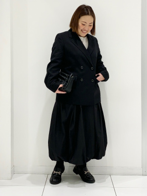【完売品】GU ダブルブレストジャケットZ ブラック XL 完売品】GU ダブルブレストジャケットZ ブラック XL レディース