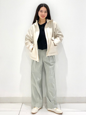 GU公式 | レースペプラムブラウス(5分袖)