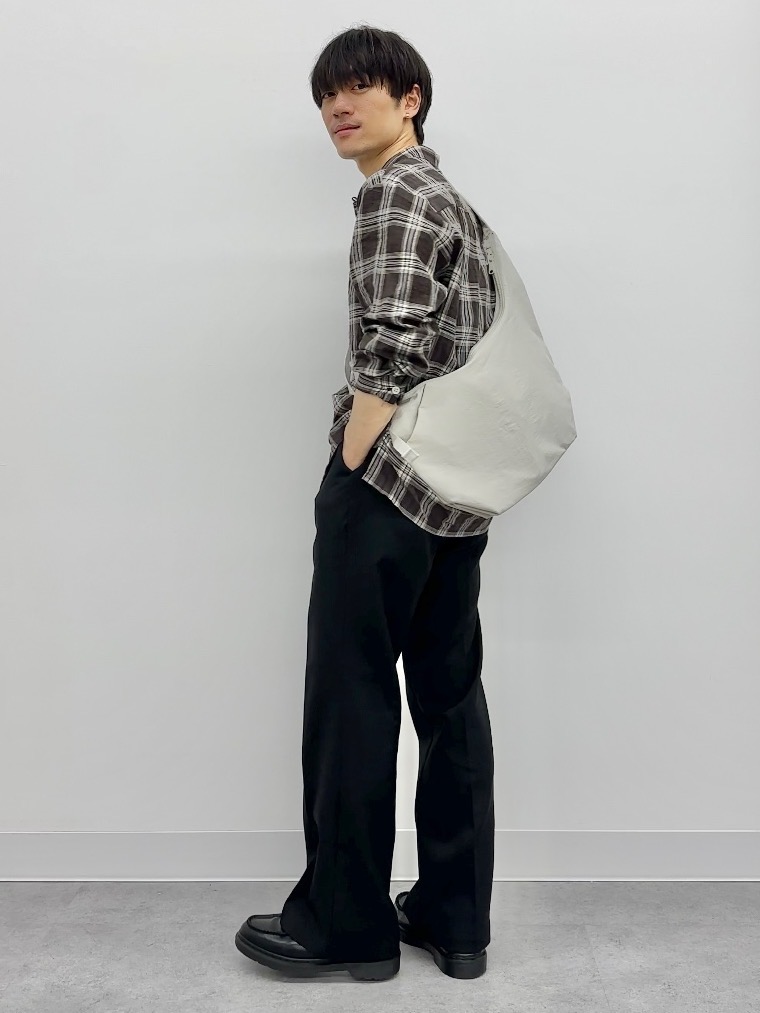 ラガーシャツ(5分袖)Q、2トーンバレルレッグジーンズ(丈標準71.0