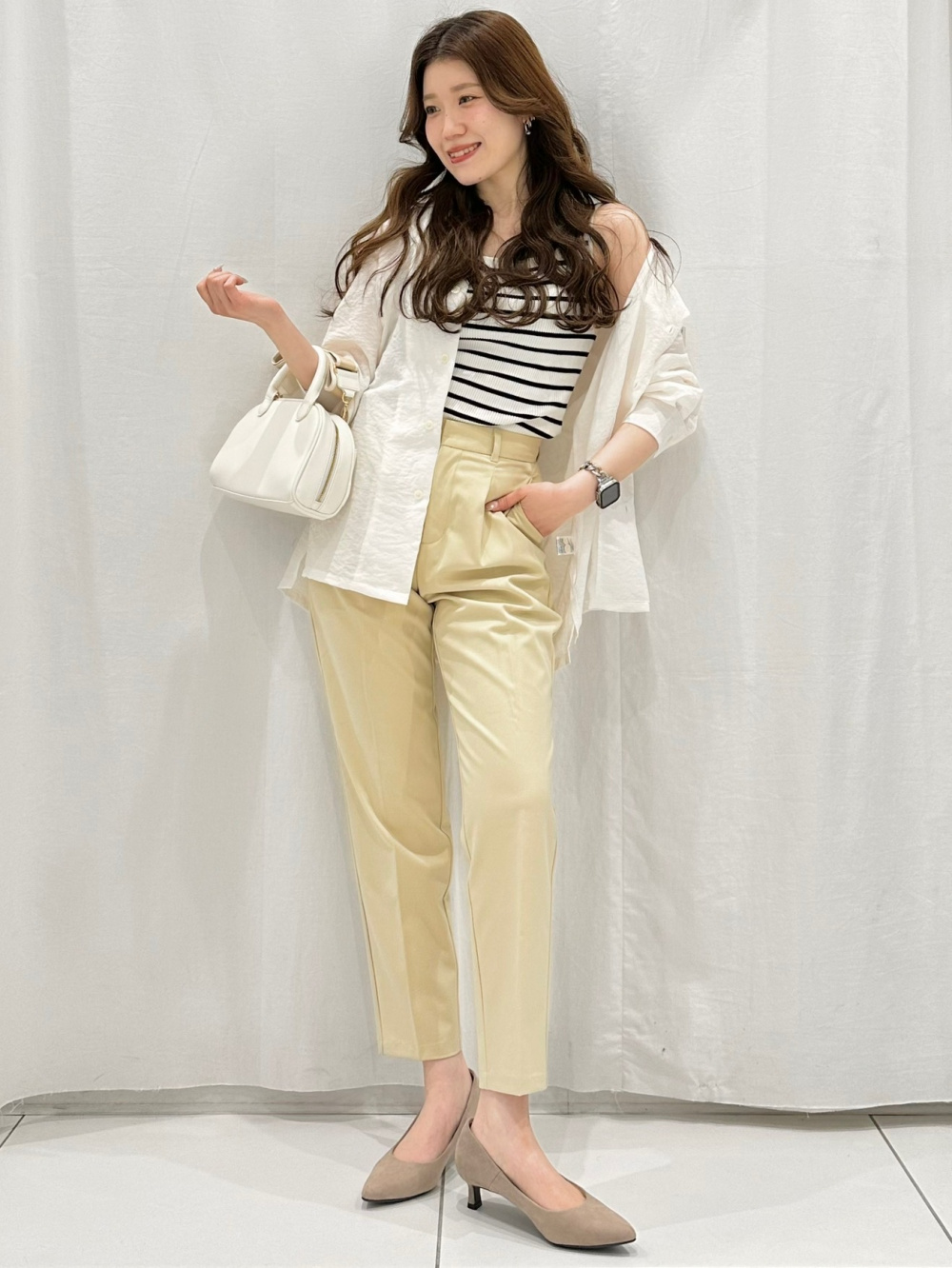 Check styling ideas for「Sheer Jacket、Bubble Hem Camisole」| GU US